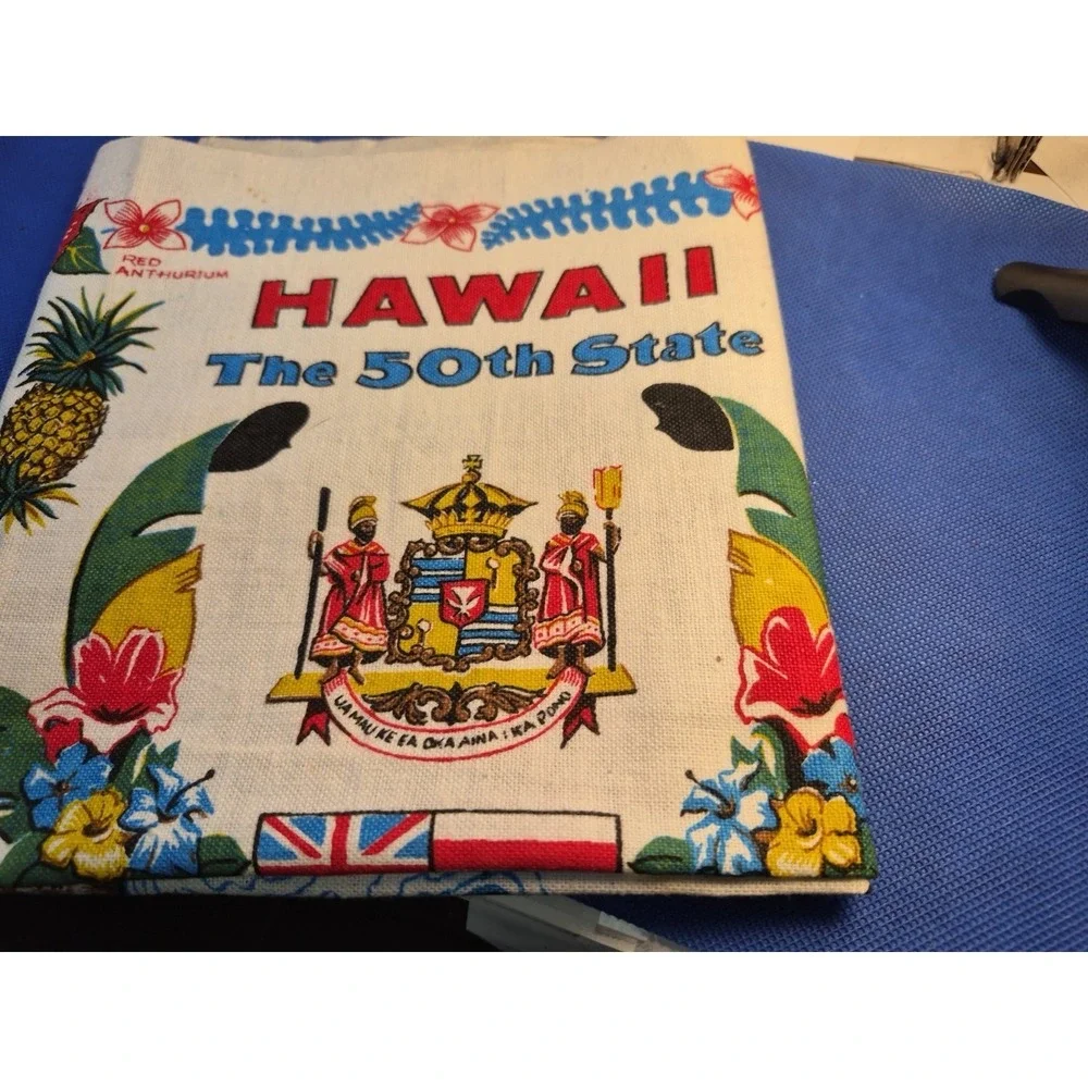 Hawaii The 50th State Tea Towel Souvenir Island Heritage READ DESCRIPTION